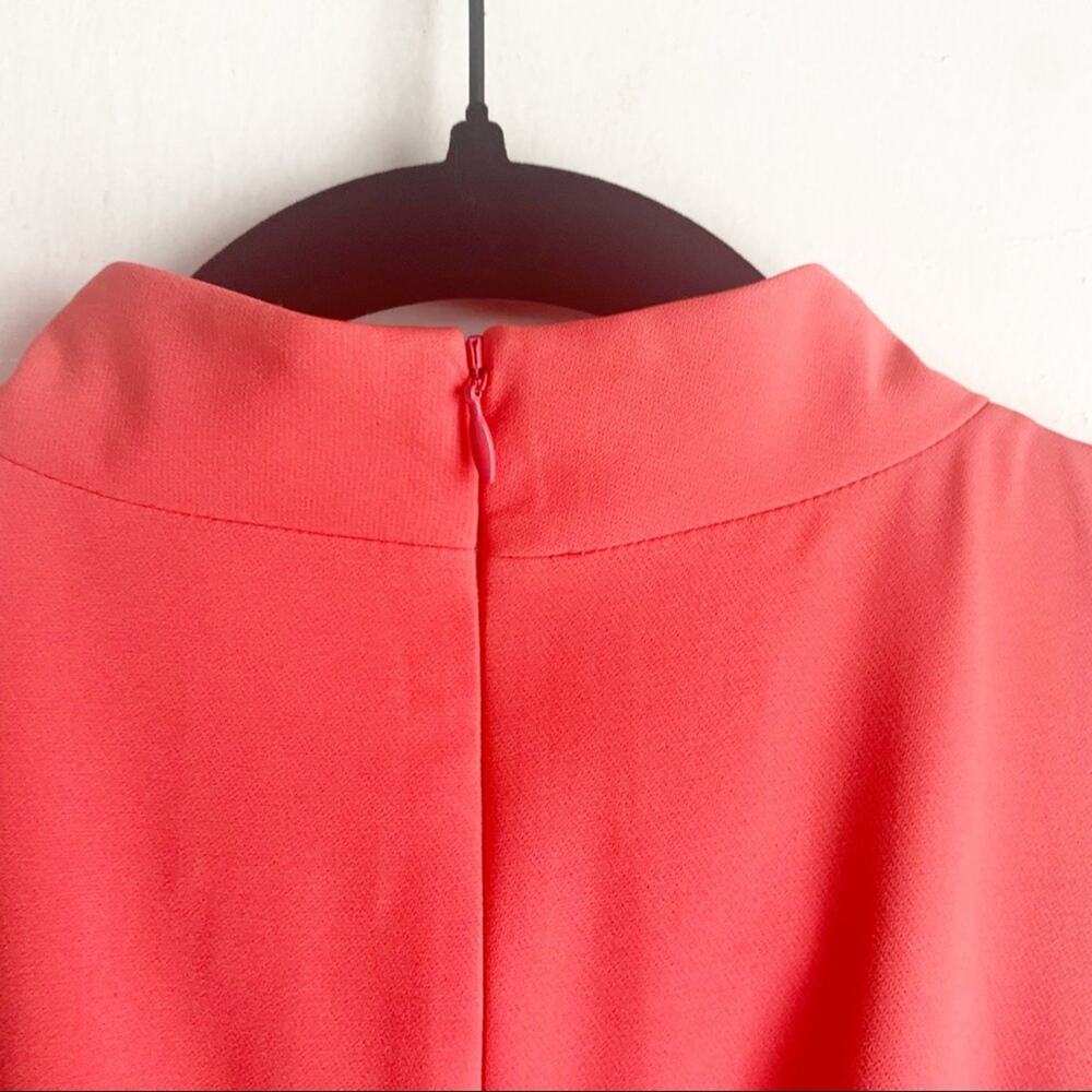Vince Camuto Laguna Crepe Halter Mock Neck High Low Sleeveless Dress Coral NWT 8 - Picture 13 of 13